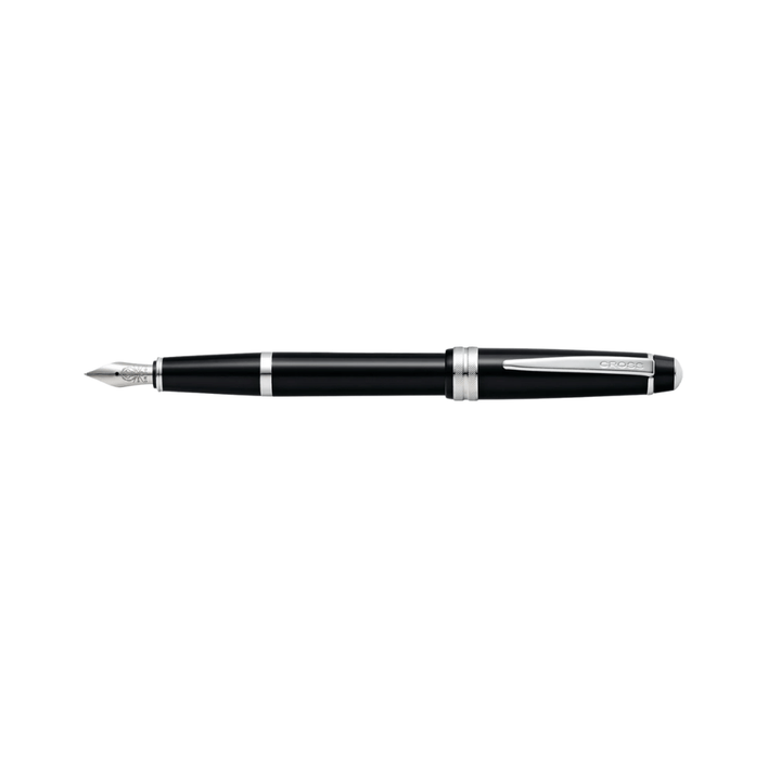 Cross Fountain BAILEY Light Glossy Black with Blue Ink Bottle
