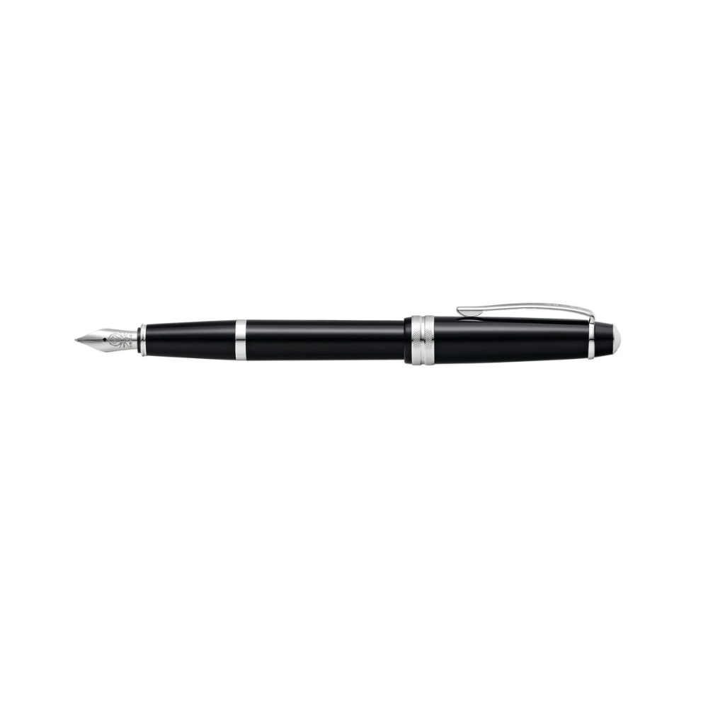 Cross Fountain BAILEY Light Glossy Black with Blue Ink Bottle