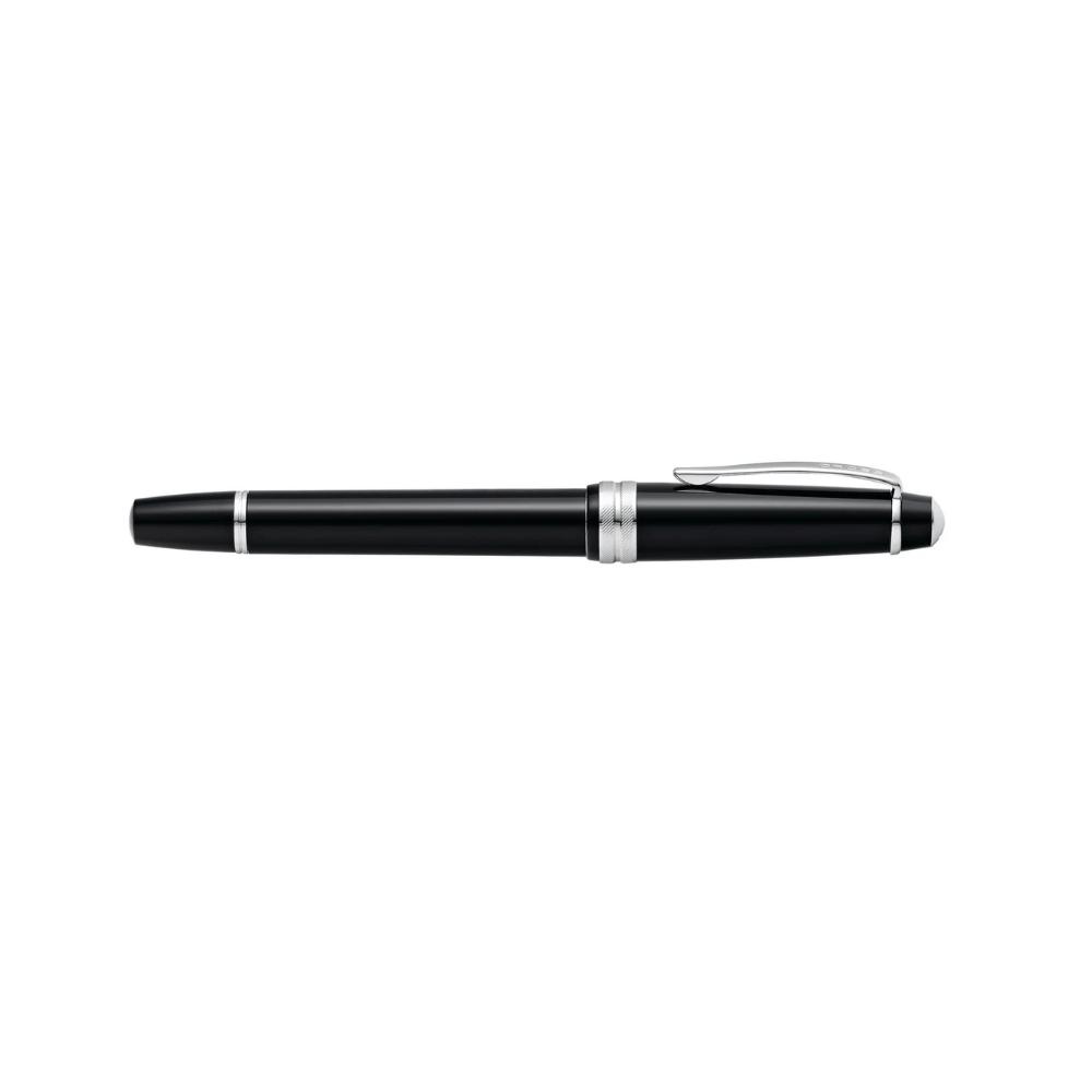 Cross Fountain BAILEY Light Glossy Black with Blue Ink Bottle