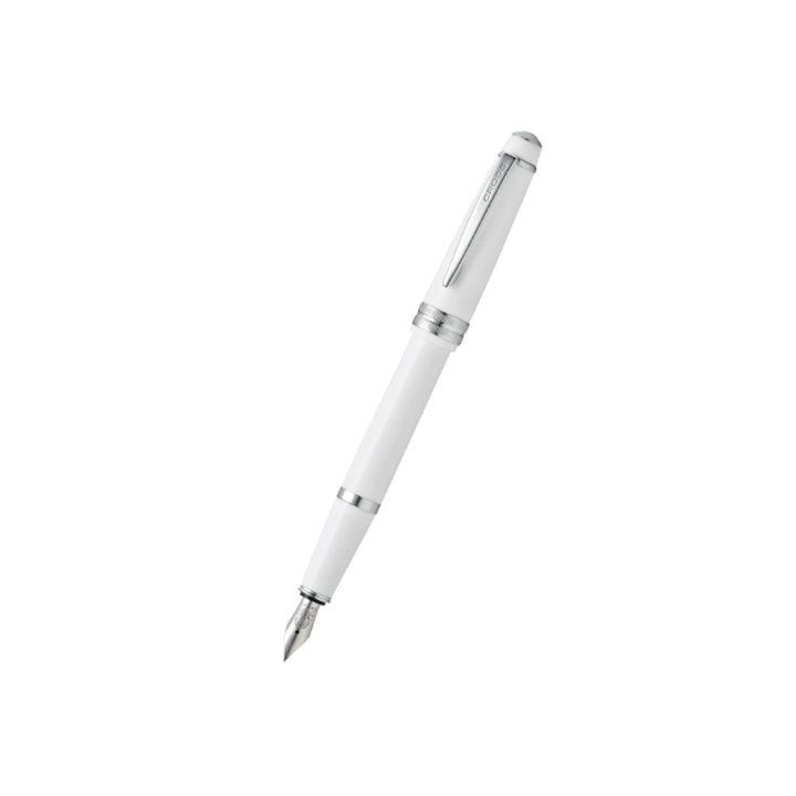 Cross Fountain BAILEY Light Glossy White with Black Ink Bottle