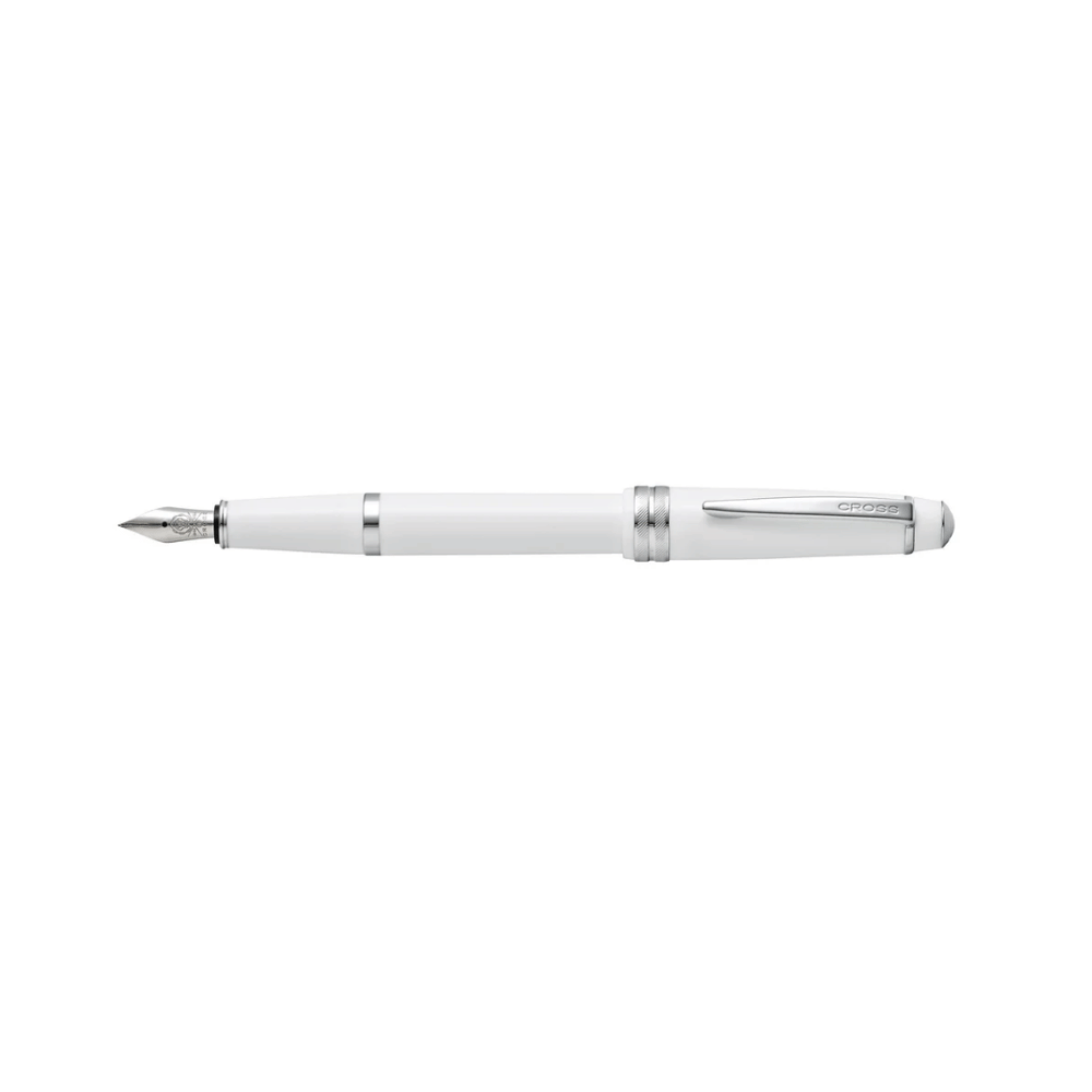 Cross Fountain BAILEY Light Glossy White with Black Ink Bottle