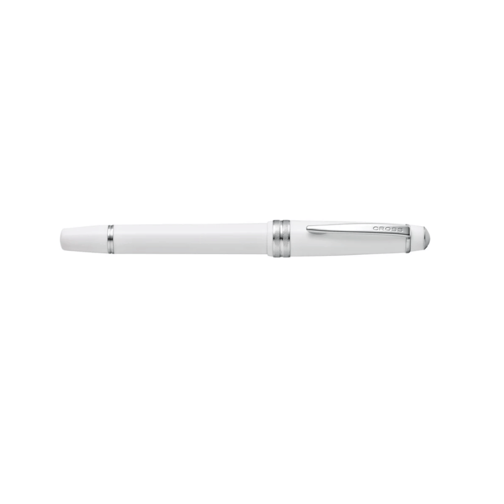 Cross Fountain BAILEY Light Glossy White with Black Ink Bottle
