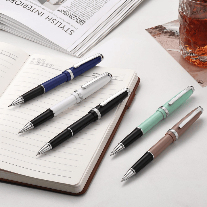 Cross Lume Mocha With Polished Chrome Ballpoint Pen