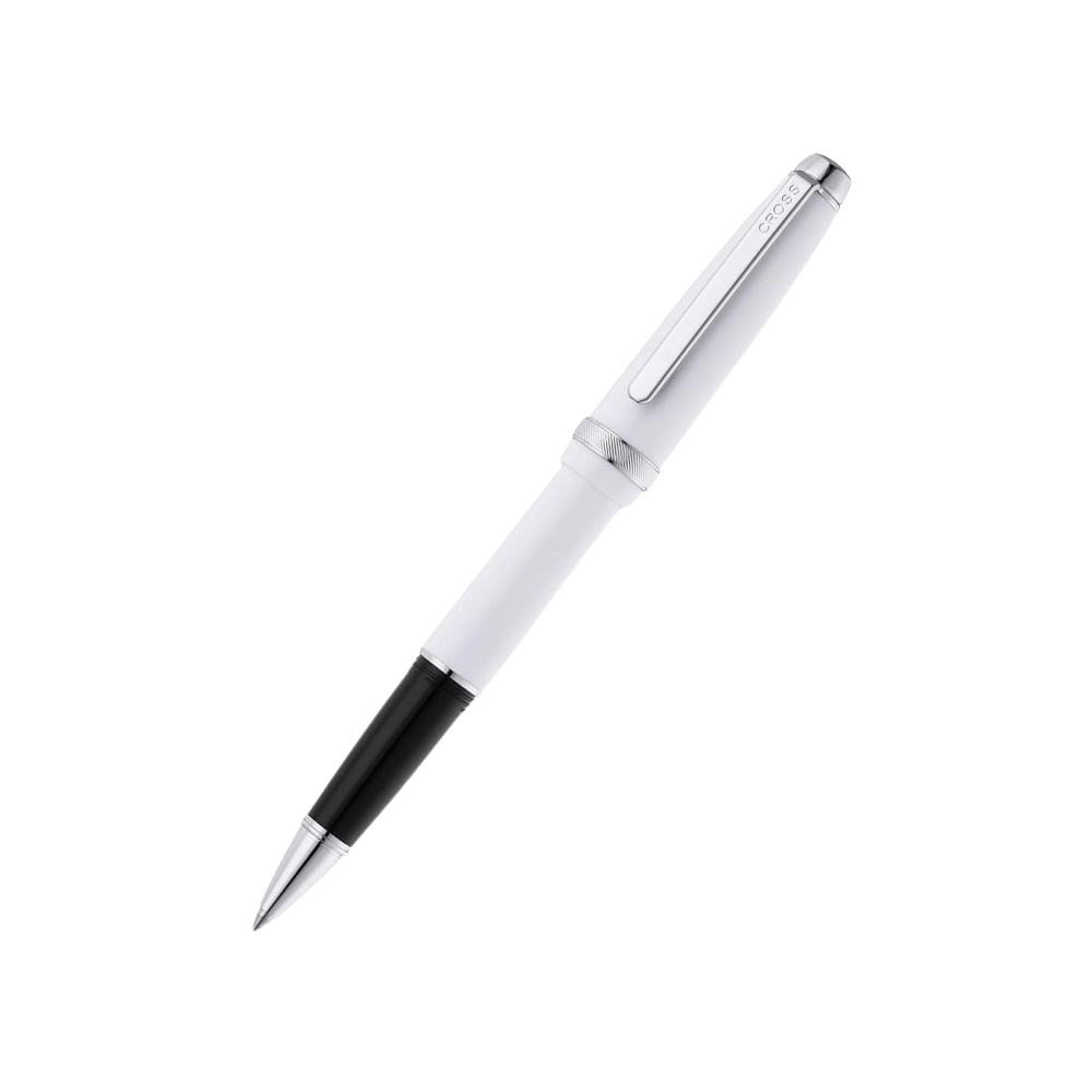 Cross Lume White With Polished Chrome Ballpoint Pen