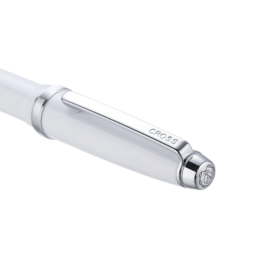 Cross Lume White With Polished Chrome Ballpoint Pen