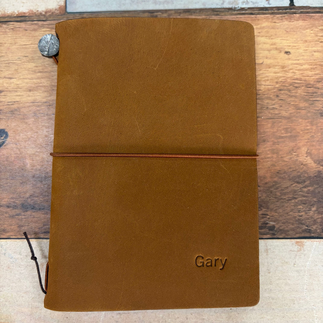 Custom Notebook Embossing – Personalised Name Embossing on TRAVELER&