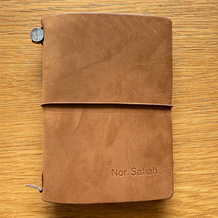 Custom Notebook Embossing – Personalised Name Embossing on TRAVELER&