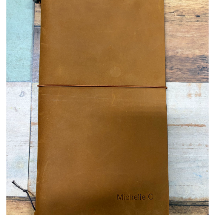 Custom Notebook Embossing – Personalised Name Embossing on TRAVELER&