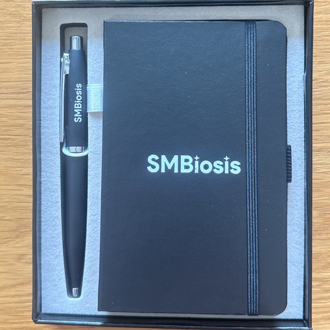 Custom Pen Engraving – Personalised Corporate Name Engraving on Sheaffer VFM E9405 Matte Black CT Ballpoint Pen with A6 Notebook Gift Set at Cityluxe WorkRoom