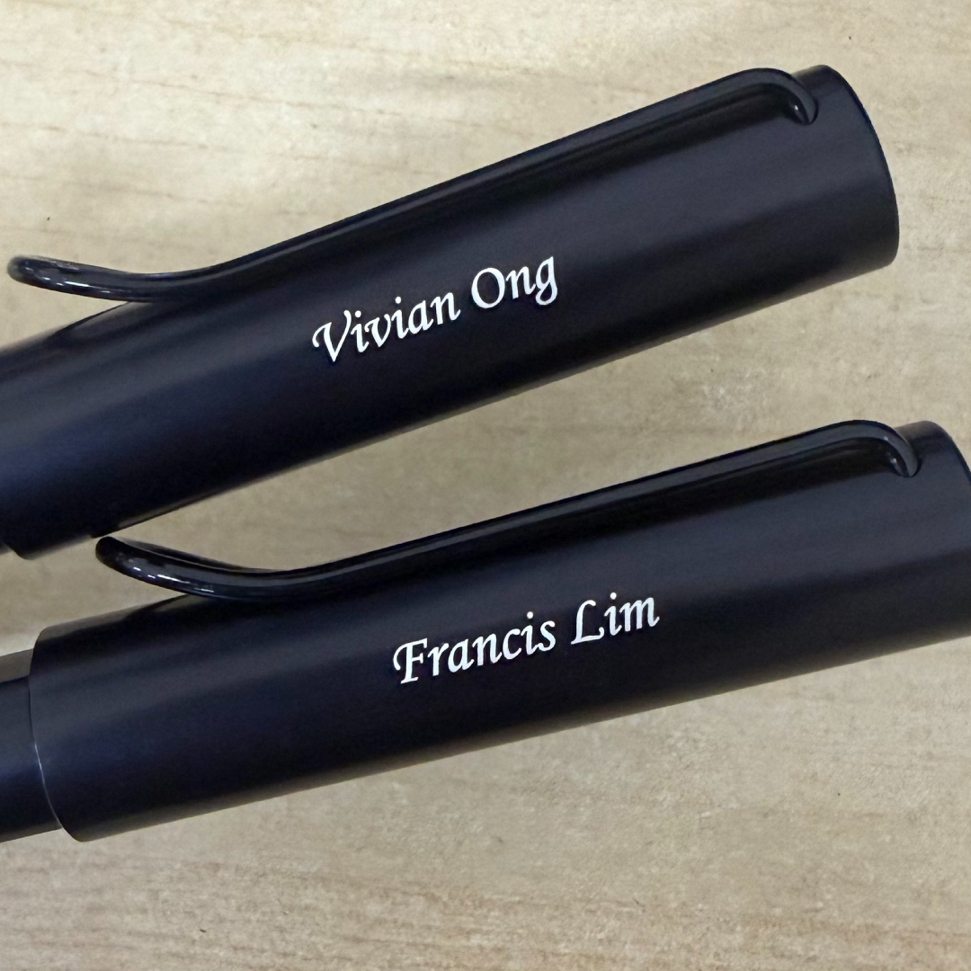Custom Pen Engraving – Personalised Name Engraving on Lamy AL-star Black EMR PC/EL Pointer Digital Writing Pen at Cityluxe WorkRoom