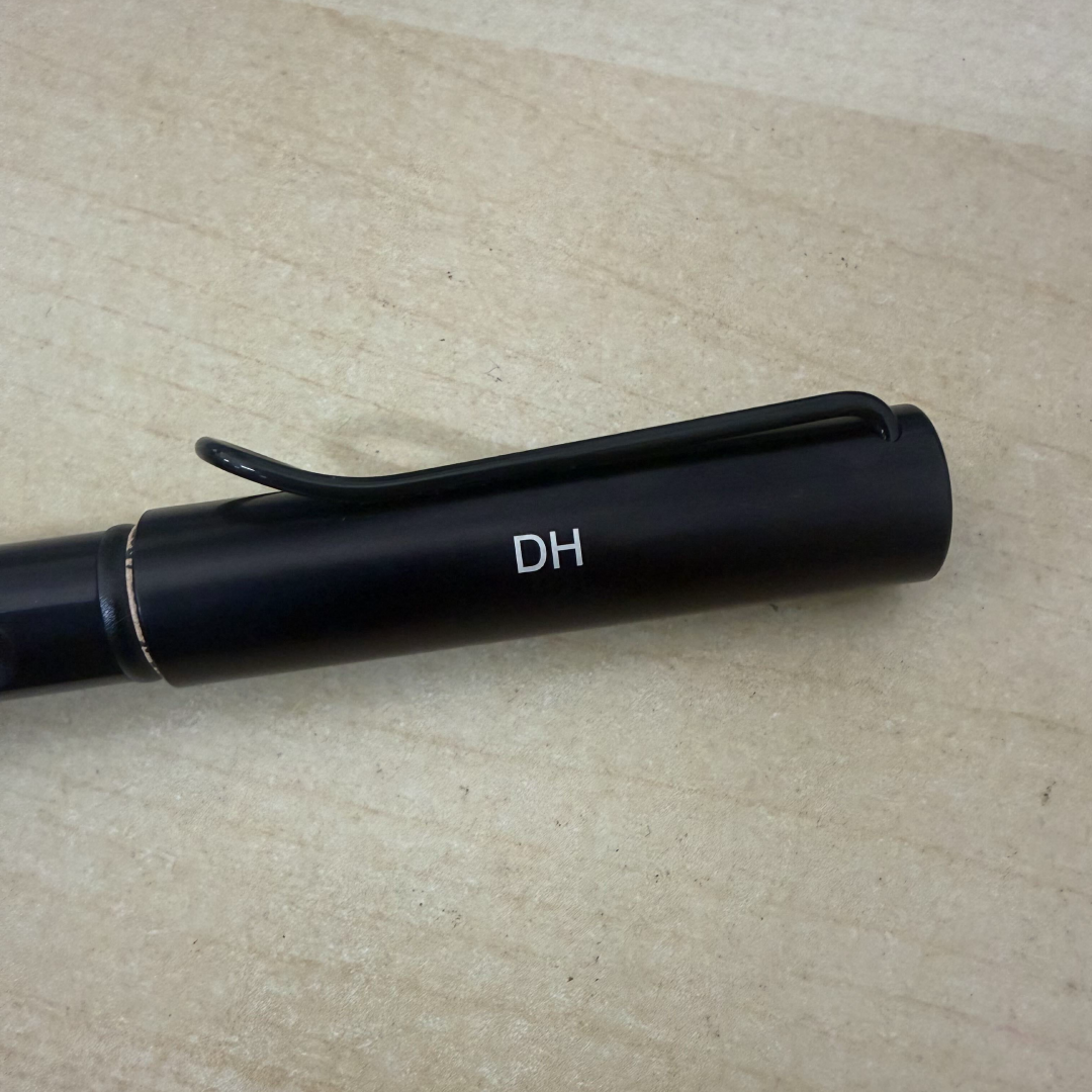 Custom Pen Engraving – Personalised Name Engraving on Lamy AL-Star Fountain Pen Black at Cityluxe WorkRoom