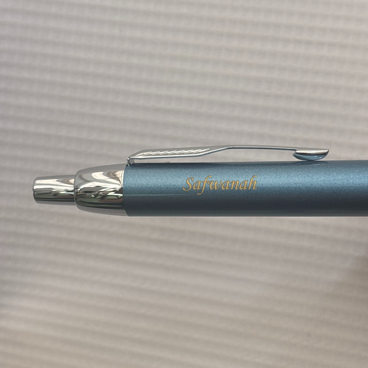 Custom Pen Engraving – Personalised Name Engraving on Parker IM Hello Kitty SE Blue CT Ballpoint Pen at Cityluxe WorkRoom