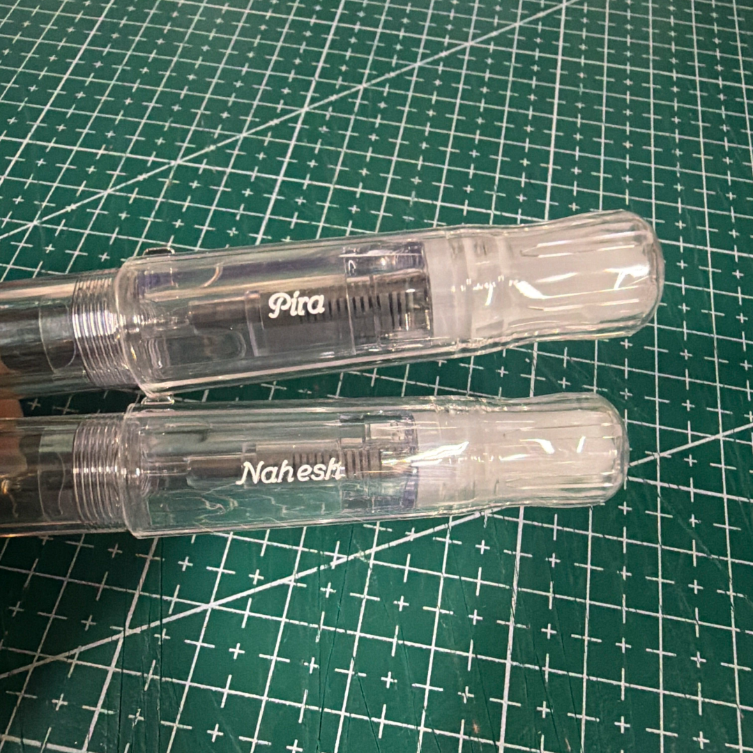 Custom Pen Engraving – Personalised Name Engraving on Pilot Kakuno Fountain Pen in Clear at Cityluxe WorkRoom