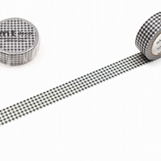 MT Deco Washi Tape - Delicate Black Checkered