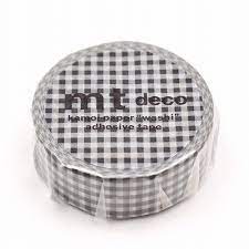 MT Deco Washi Tape - Delicate Black Checkered