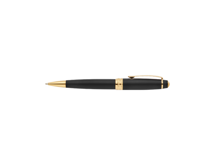 Cross Bailey Matte Black Lacquer with 23KT Gold PVD Ballpoint Pen