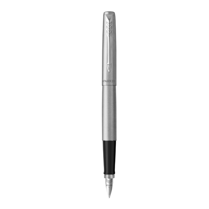 Parker Jotter Duo SS Chrome Trim Fountain Pen + Ballpoint Pen Set