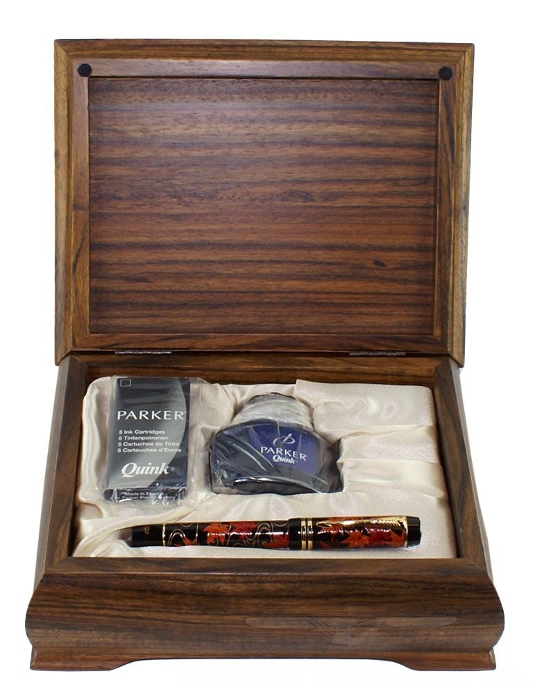 Parker Duofold Makie "The Maple Tree" Fountain Pen in Medium Nib (FPD 2024) — Parker fountain pen — precision nib writing instrument, at Cityluxe Singapore stationery store