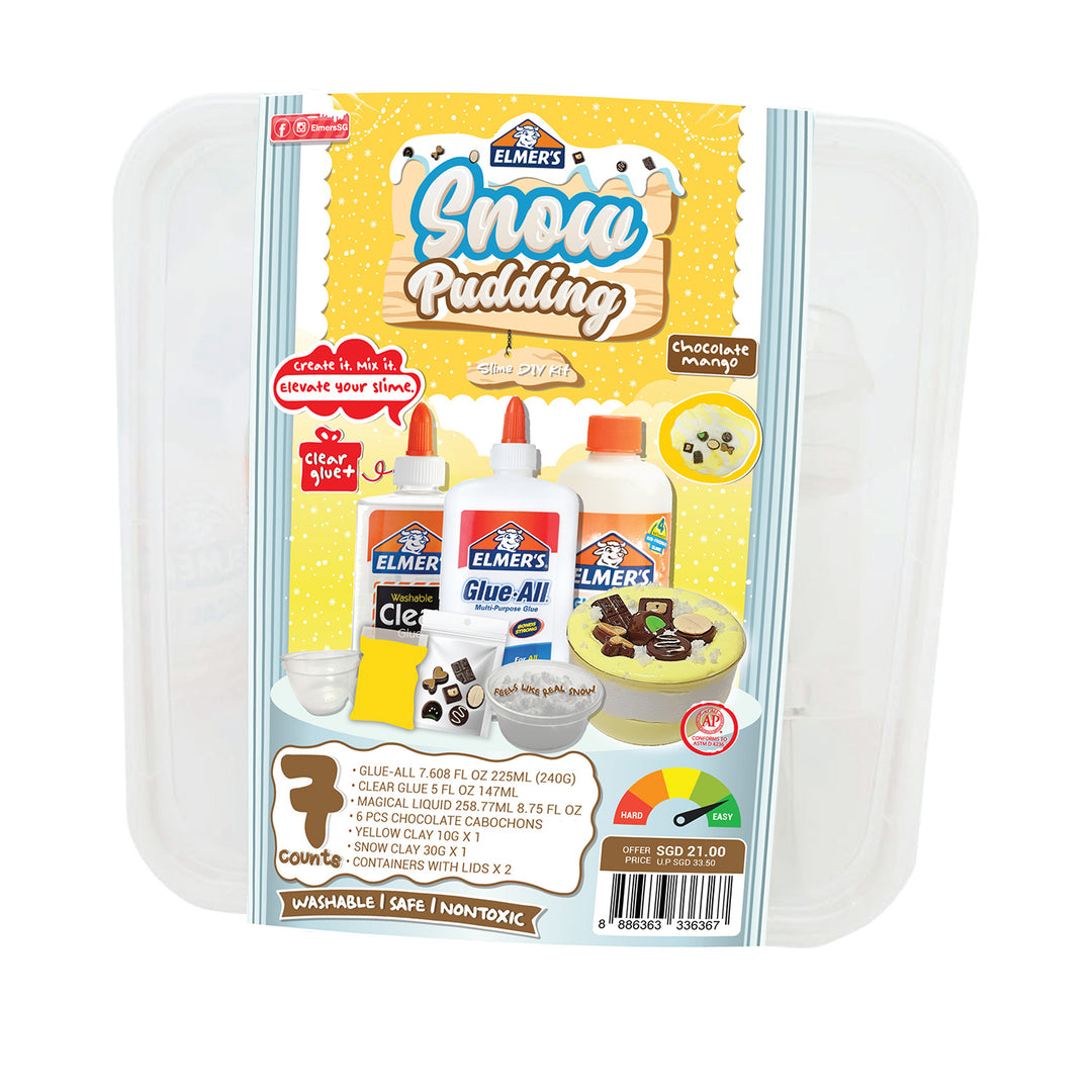 Elmer’s Slime DIY Kit - Pink Snow Pudding Slime - Chocolate Mango — side view