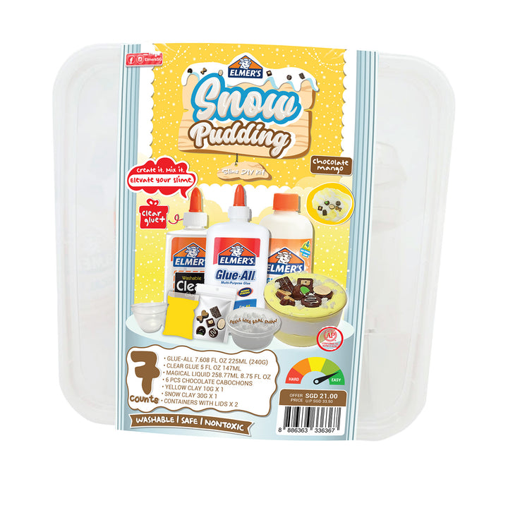 Elmer’s Slime DIY Kit - Pink Snow Pudding Slime - Chocolate Mango — side view