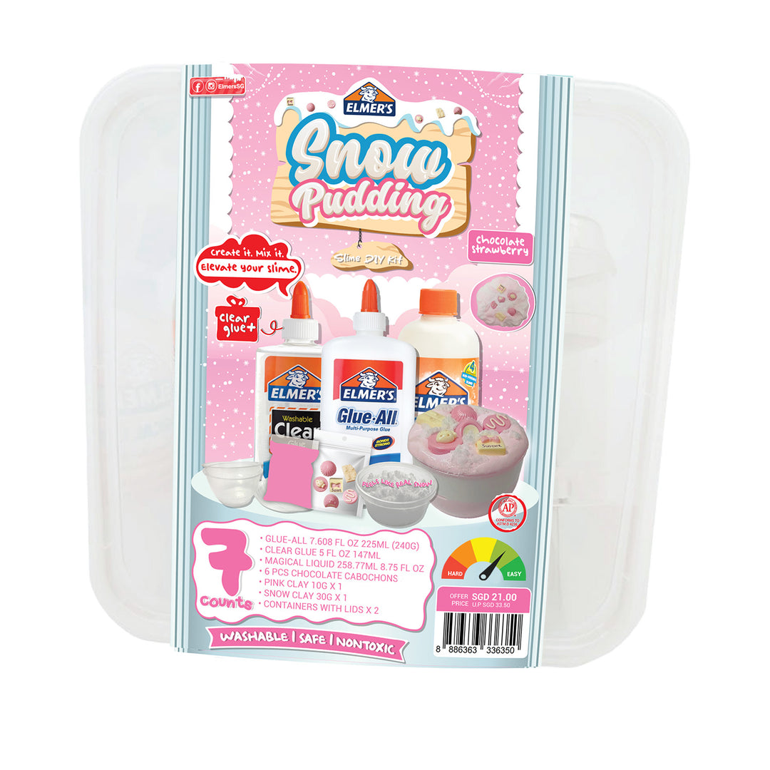 Elmer’s Slime DIY Kit - Pink Snow Pudding Slime - Chocolate Strawberry