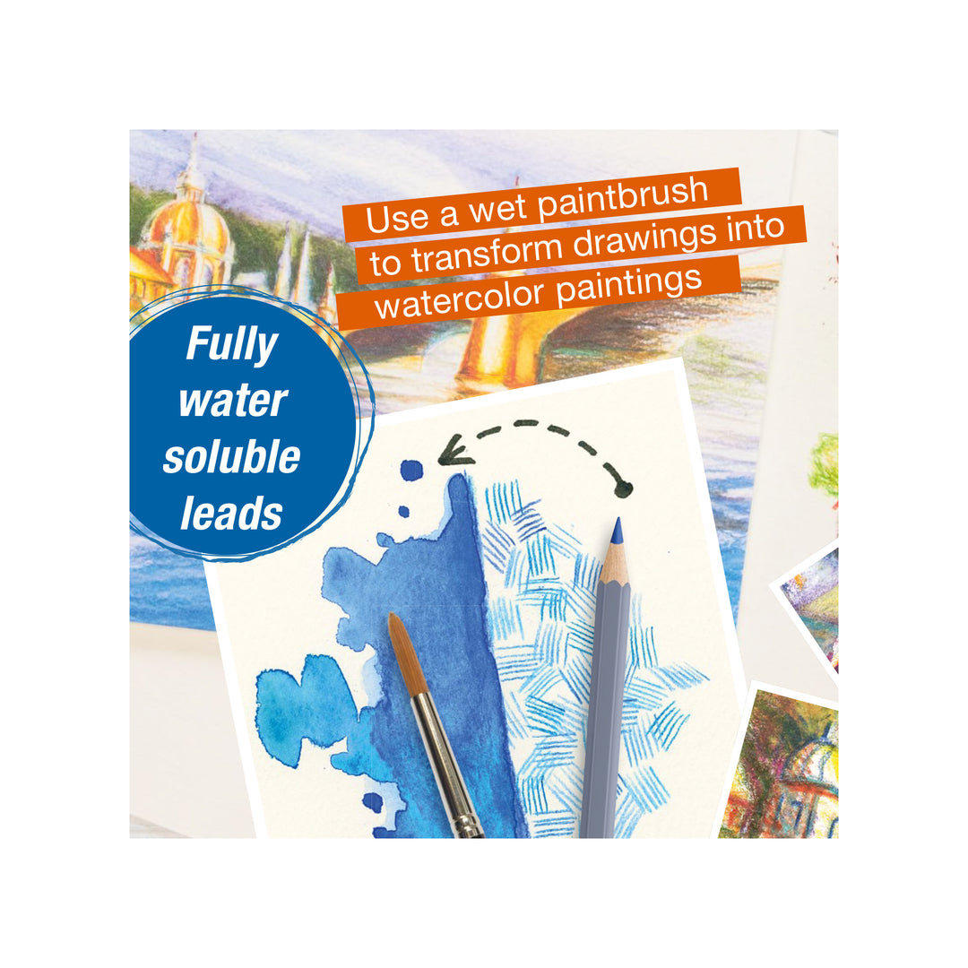 Faber-Castell Goldfaber Aqua Watercolour Pencil Tin of 36