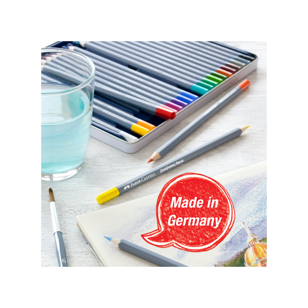 Faber-Castell Goldfaber Aqua Watercolour Pencil Tin of 36
