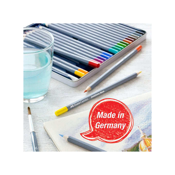 Faber-Castell Goldfaber Aqua Watercolour Pencil Tin of 36