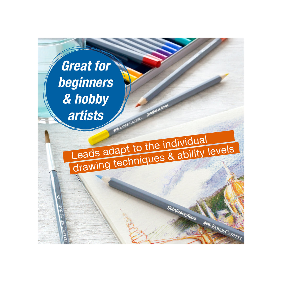 Faber-Castell Goldfaber Aqua Watercolour Pencil Tin of 36