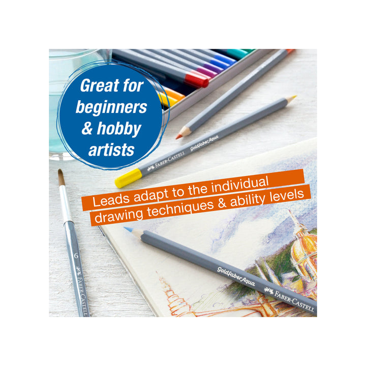 Faber-Castell Goldfaber Aqua Watercolour Pencil Tin of 36