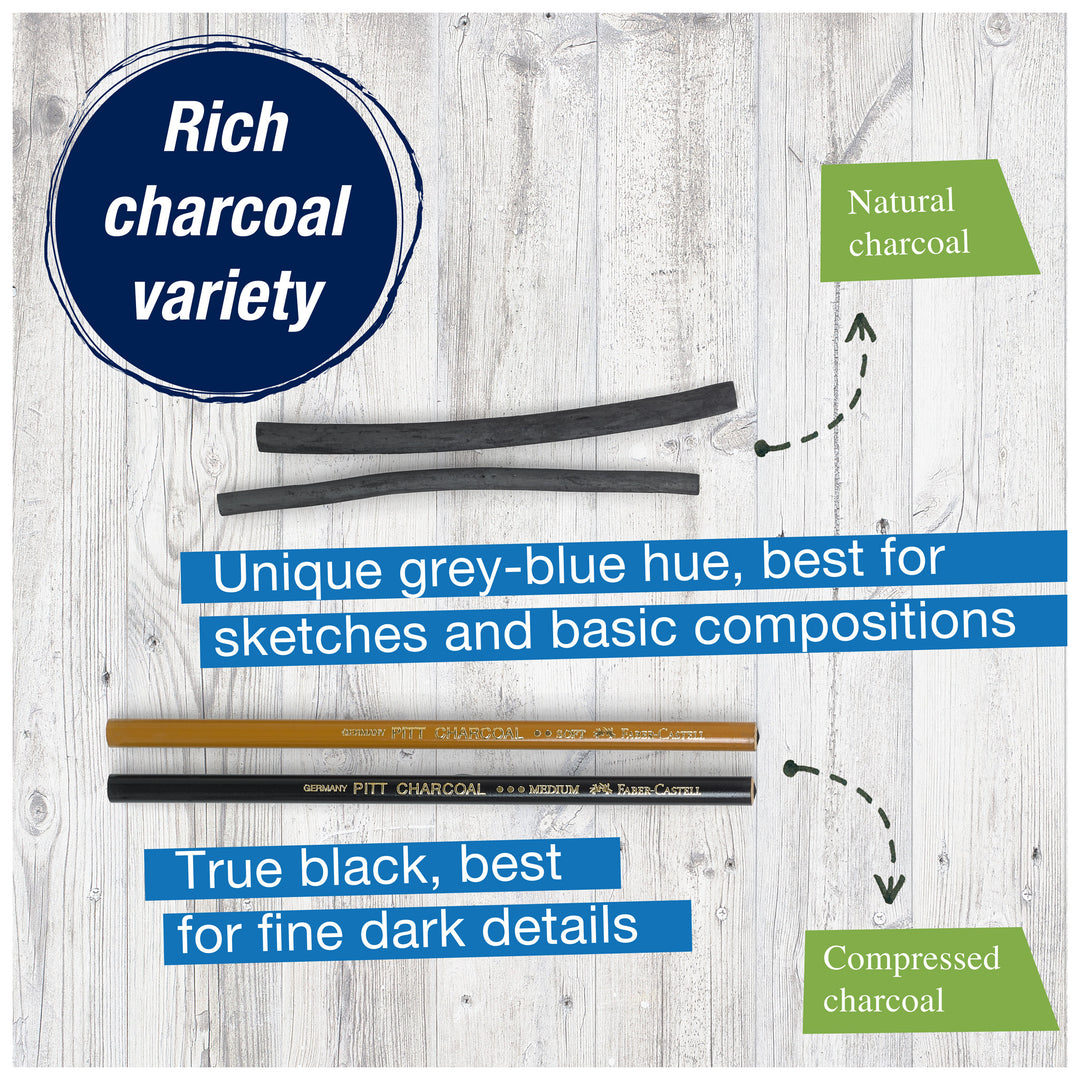 Faber-Castell Goldfaber Charcoal Sketch Set