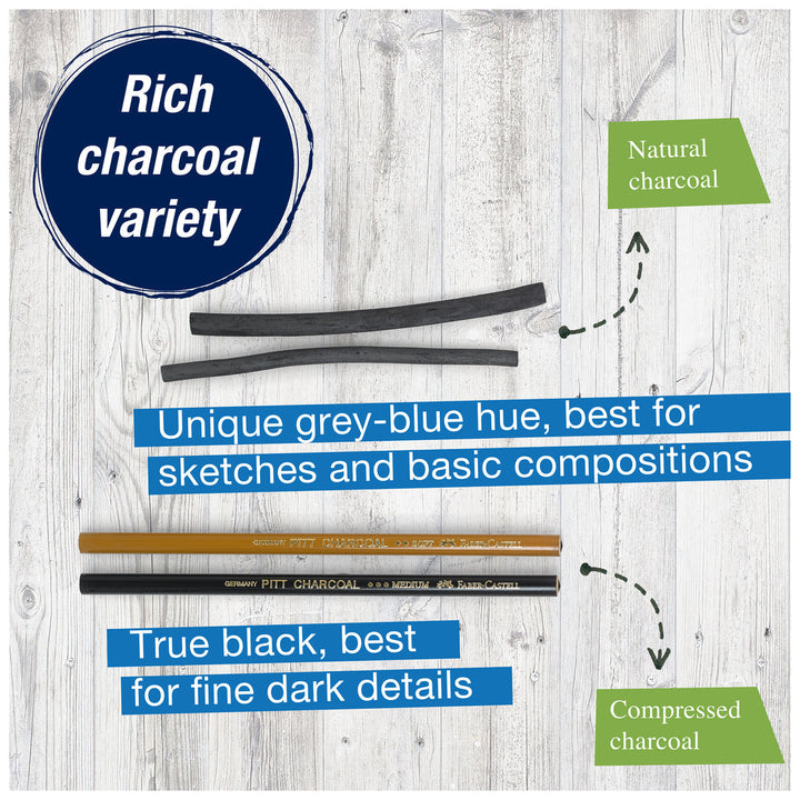 Faber-Castell Goldfaber Charcoal Sketch Set