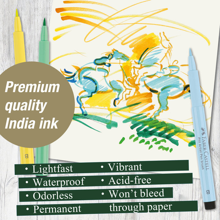 Faber-Castell PITT Artist Pen Brush Pen Set of 6 (Pastel)