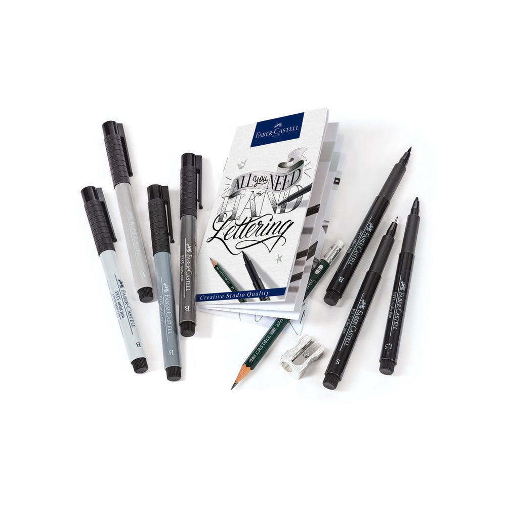 Faber-Castell Pitt Artist Pen Hand Lettering Starter Set of 8