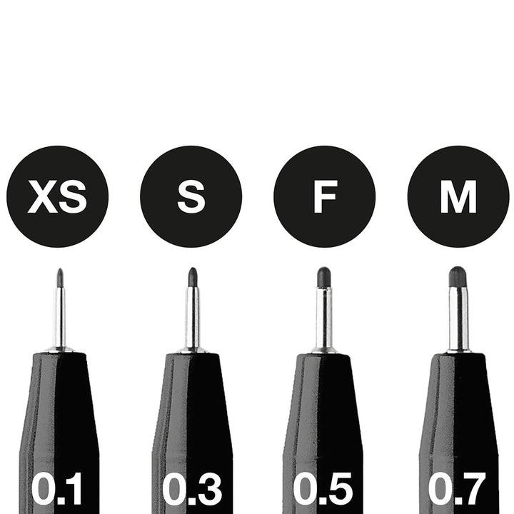 Faber-Castell PITT Artist Pen Set of 4 (XS,S,F,M) Black