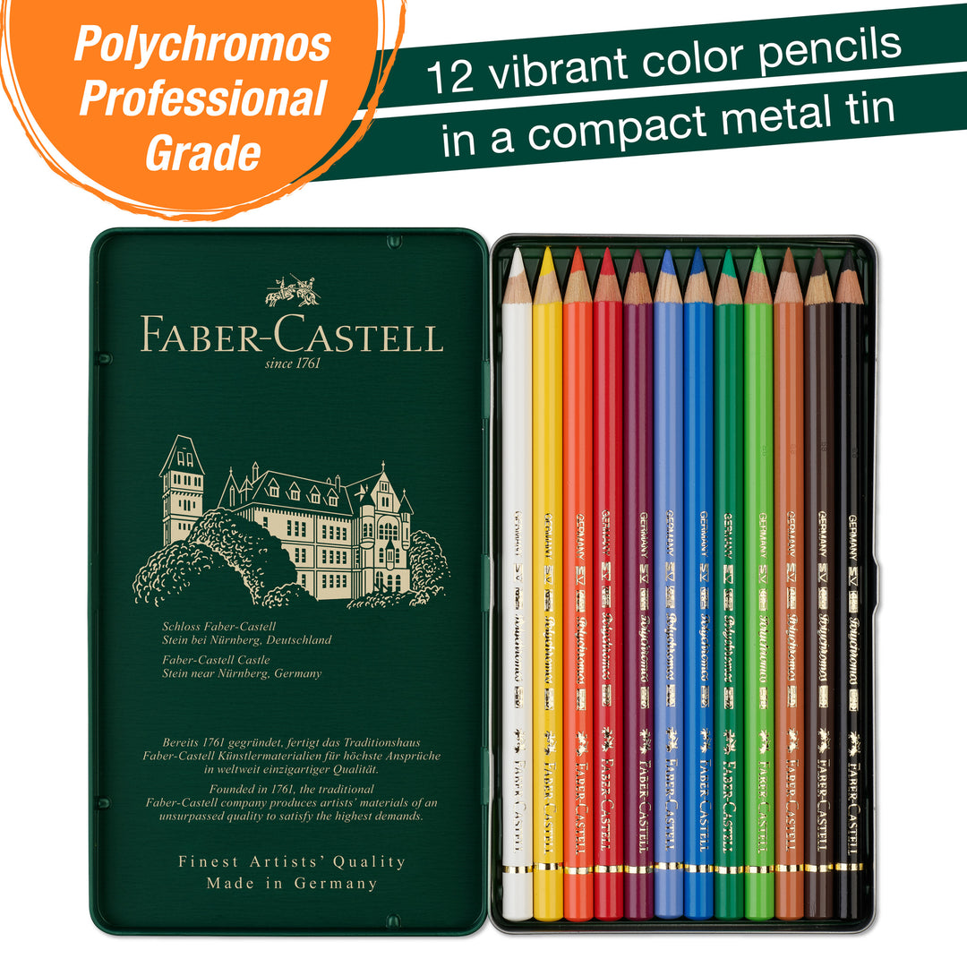 Faber-Castell Polychromos Artist Colour Pencil Set of 12