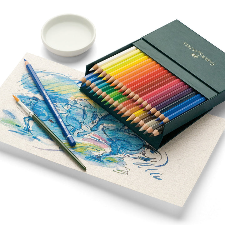 Faber-Castell Polychromos Artist Watercolour Pencil Set of 36 with Brush