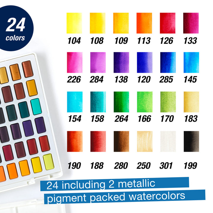 Faber-Castell Watercolours In Pans 24ct Set