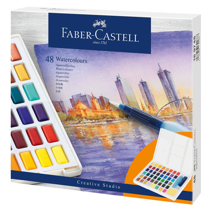 Faber-Castell Watercolours In Pans 48ct Set
