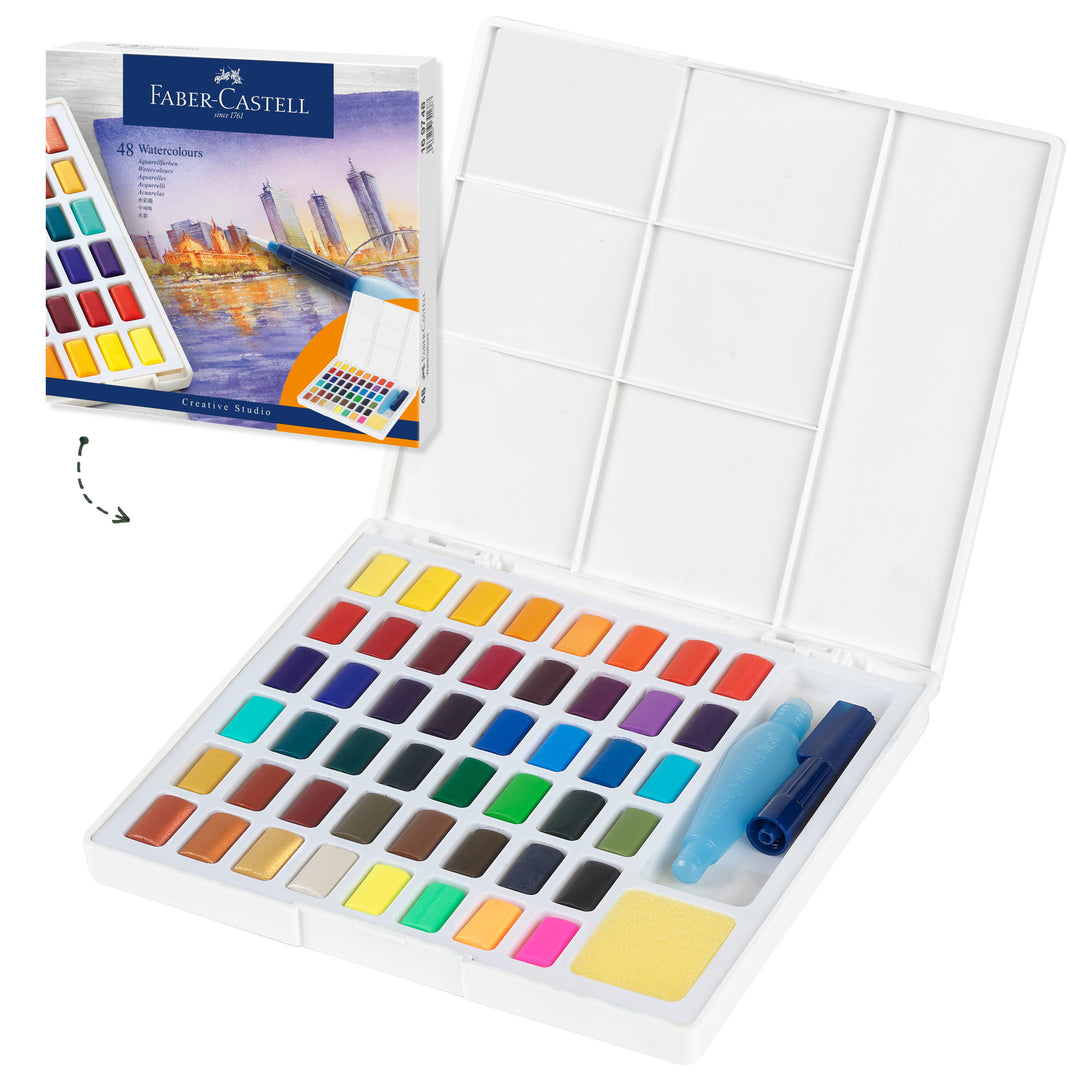 Faber-Castell Watercolours In Pans 48ct Set