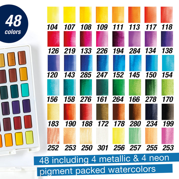Faber-Castell Watercolours In Pans 48ct Set