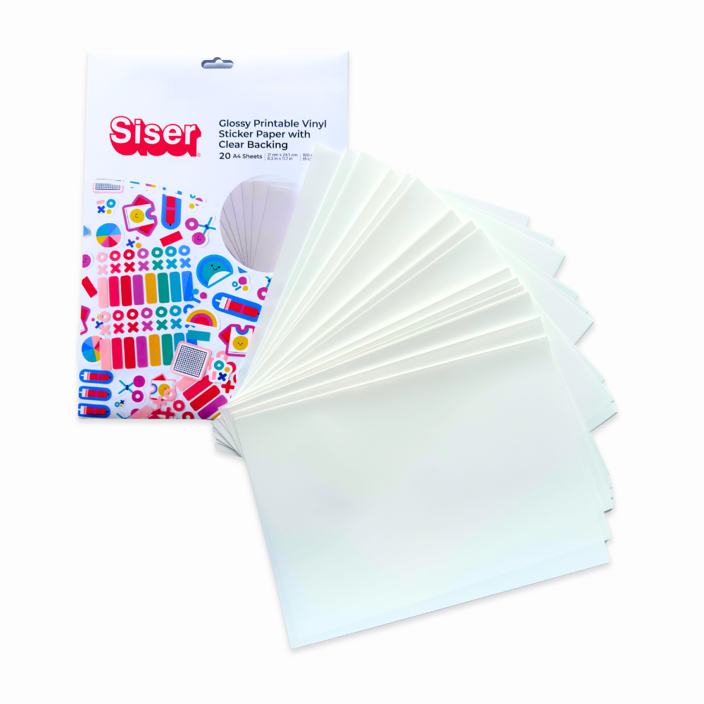Siser Glossy Printable Vinyl Sticker Paper Clear Liner