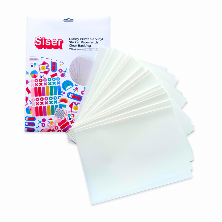 Siser Glossy Printable Vinyl Sticker Paper Clear Liner
