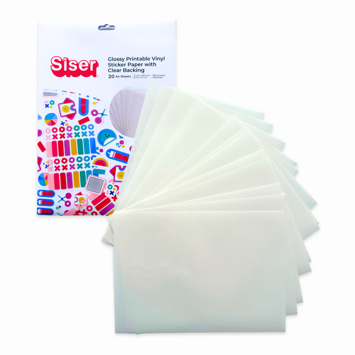 Siser Glossy Printable Vinyl Sticker Paper Clear Liner