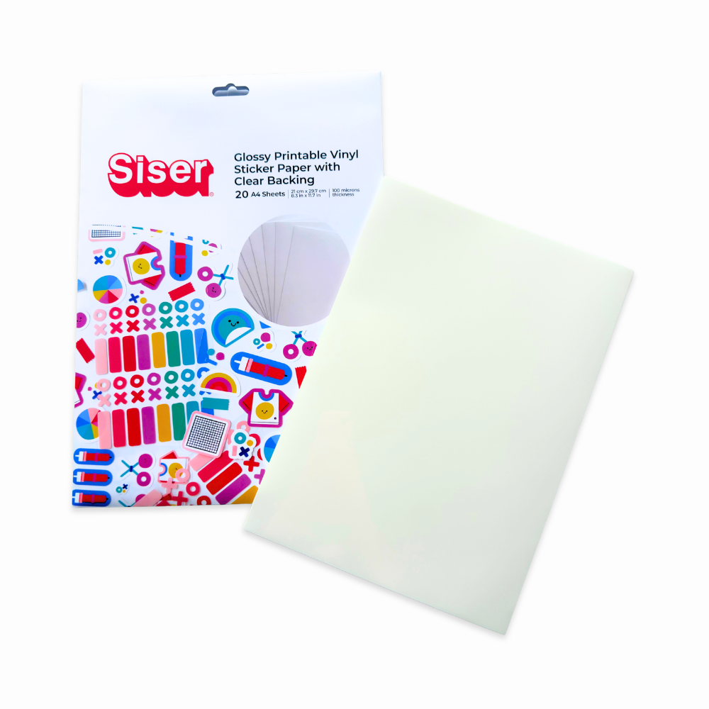 Siser Glossy Printable Vinyl Sticker Paper Clear Liner