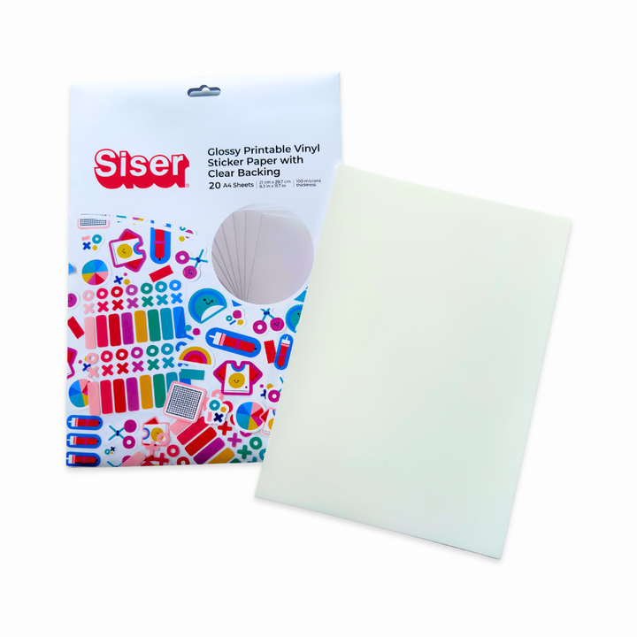 Siser Glossy Printable Vinyl Sticker Paper Clear Liner