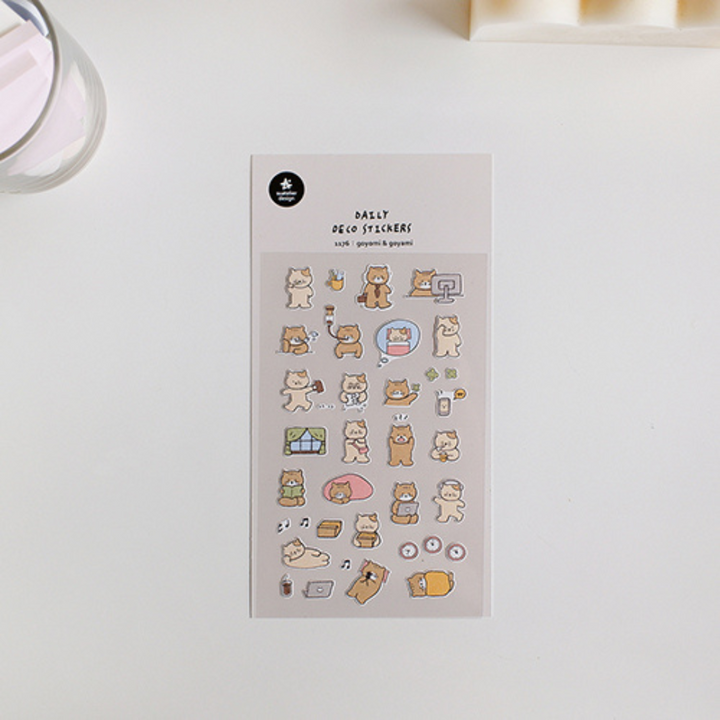 Suatelier Daily Deco Sticker - goyomi &amp; goyami — flat lay