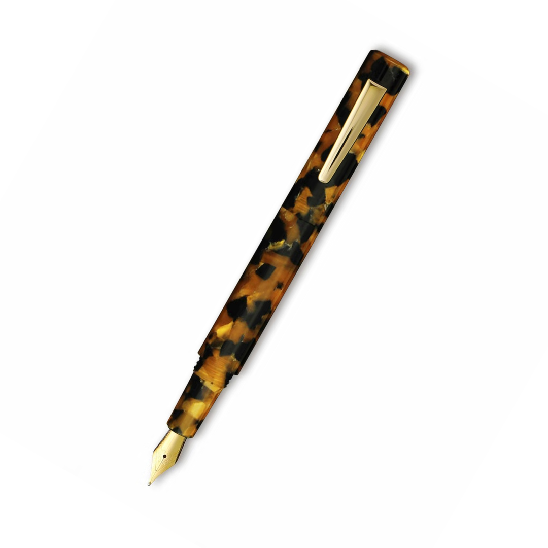 Hightide Attaché Marbled Fountain Pen - Brown