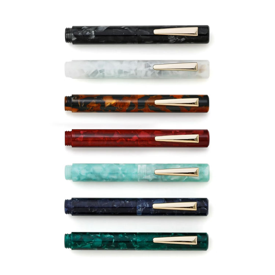 Hightide Attaché Marbled Fountain Pen - Brown