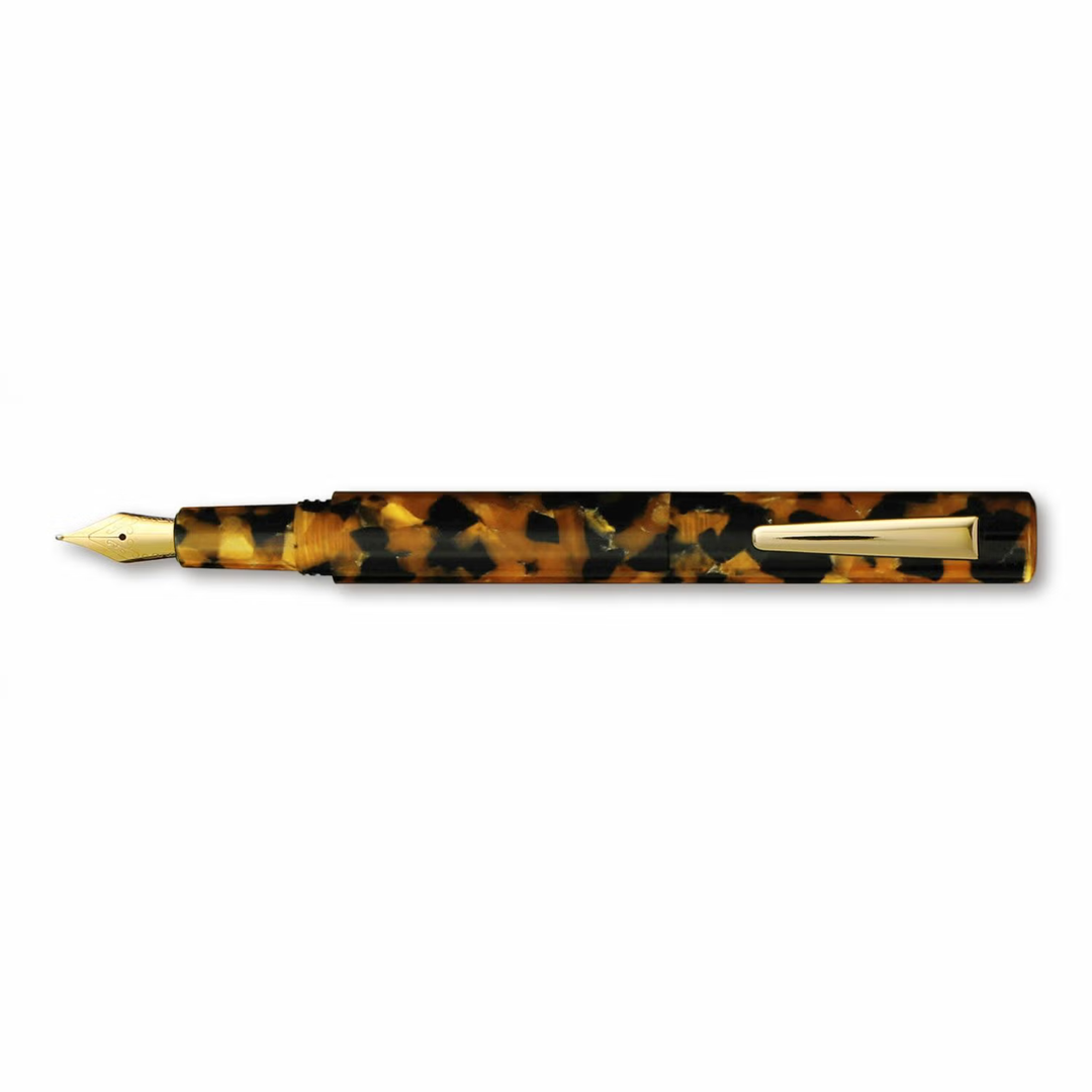 Hightide Attaché Marbled Fountain Pen - Brown